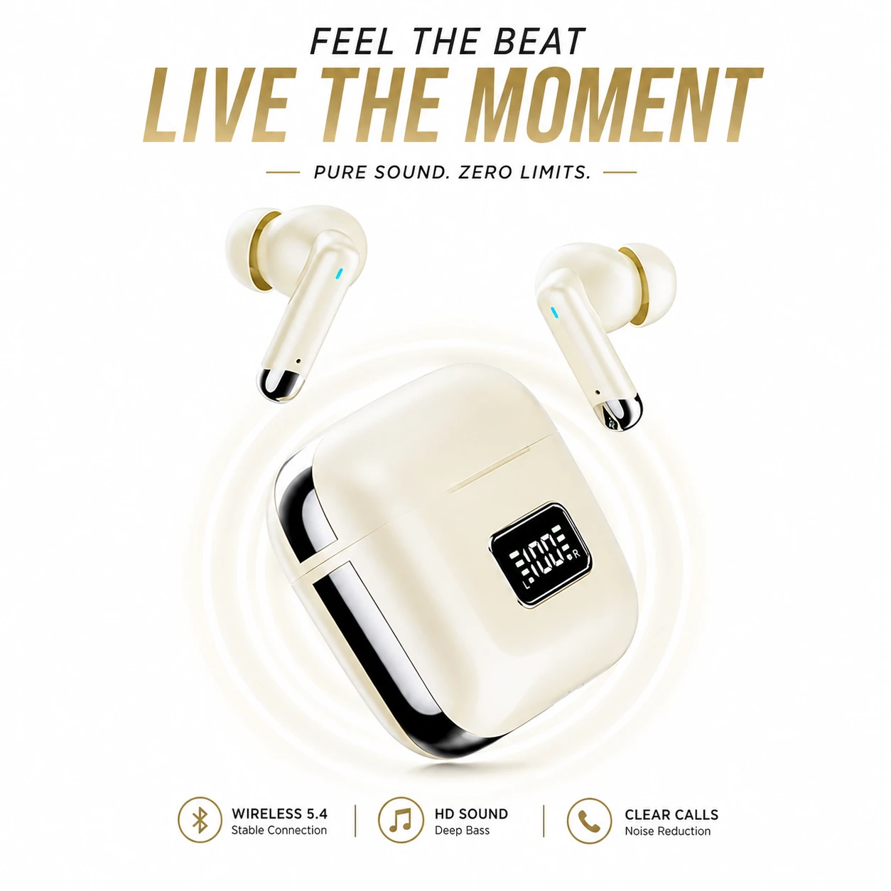 X89 True Wireless Sports Earbuds – Bluetooth V5.49 TWS with Titanium Alloy Diaphragm, Deep Bass, 240mAh Charging Case & Premium Look