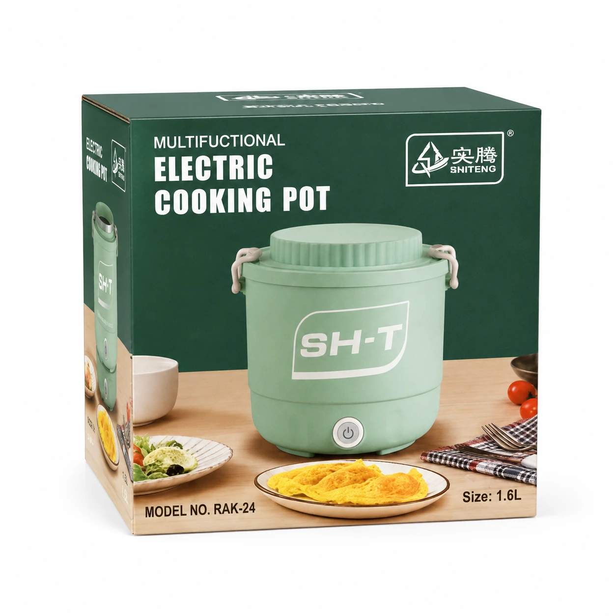 Multifunctional 1.6L Electric Cooking Pot – Portable Non-Stick Mini Cooker with One-Touch Control for Rice, Soup, Frying & Boiling (Ideal for Students & Bachelors)