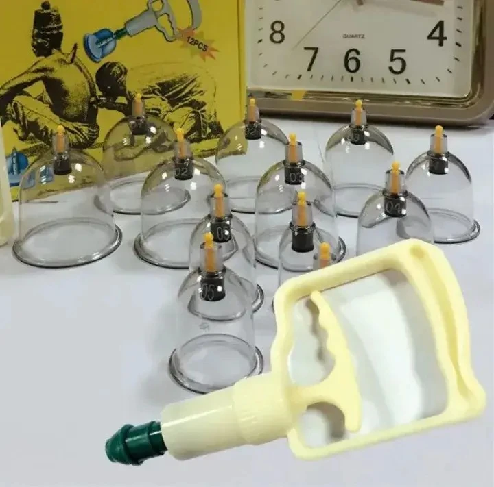 12 Pcs Massage Cans Cups Vacuum Cupping Kit