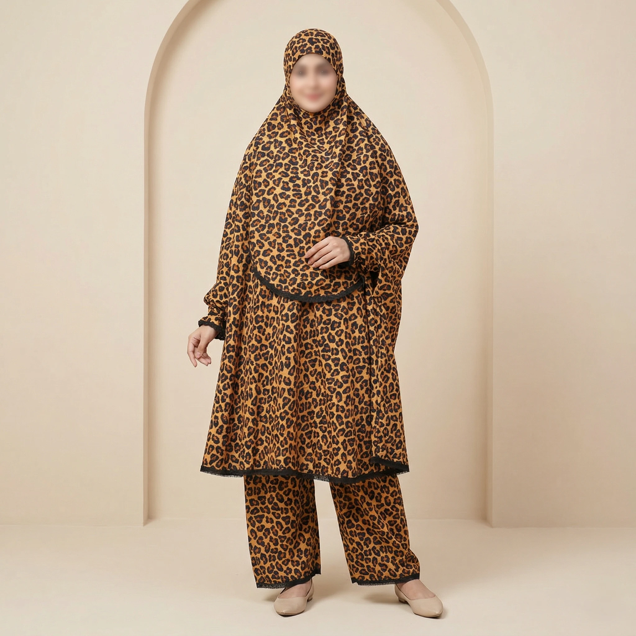 Elegant Palazzo long Khimar Set