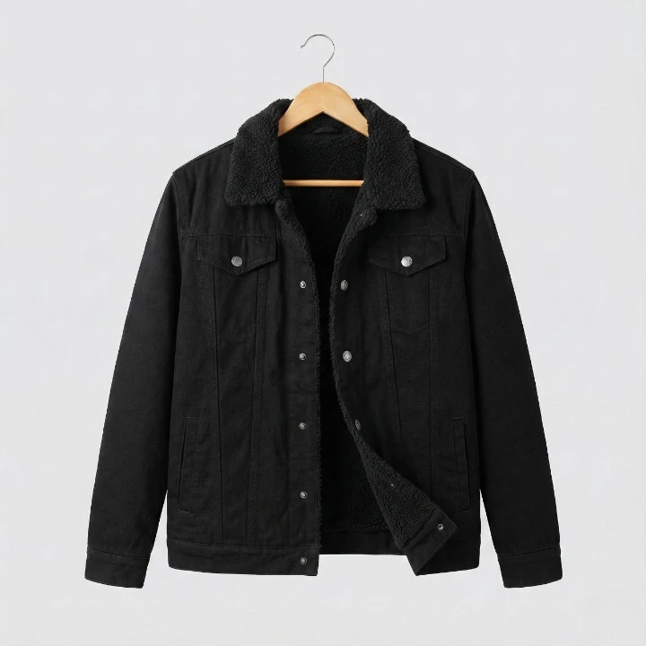 Premium Denim Sherpa Lined Jacket