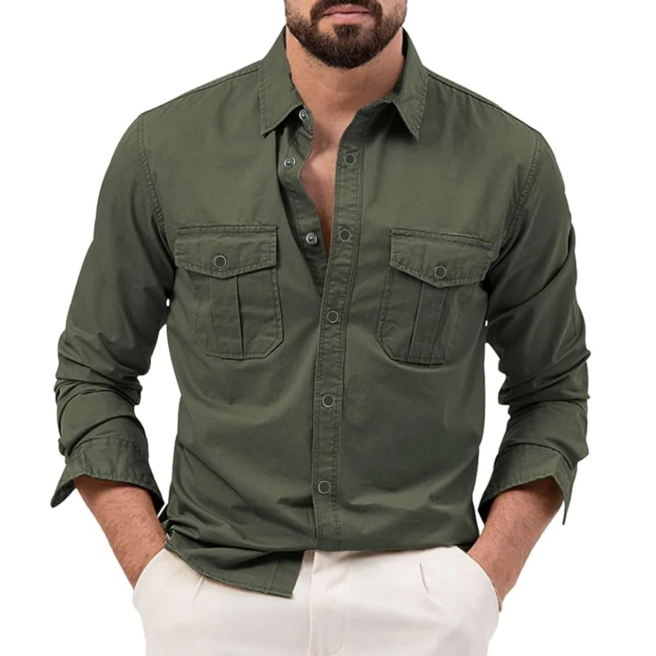 Full sleeves double pocket Shirt