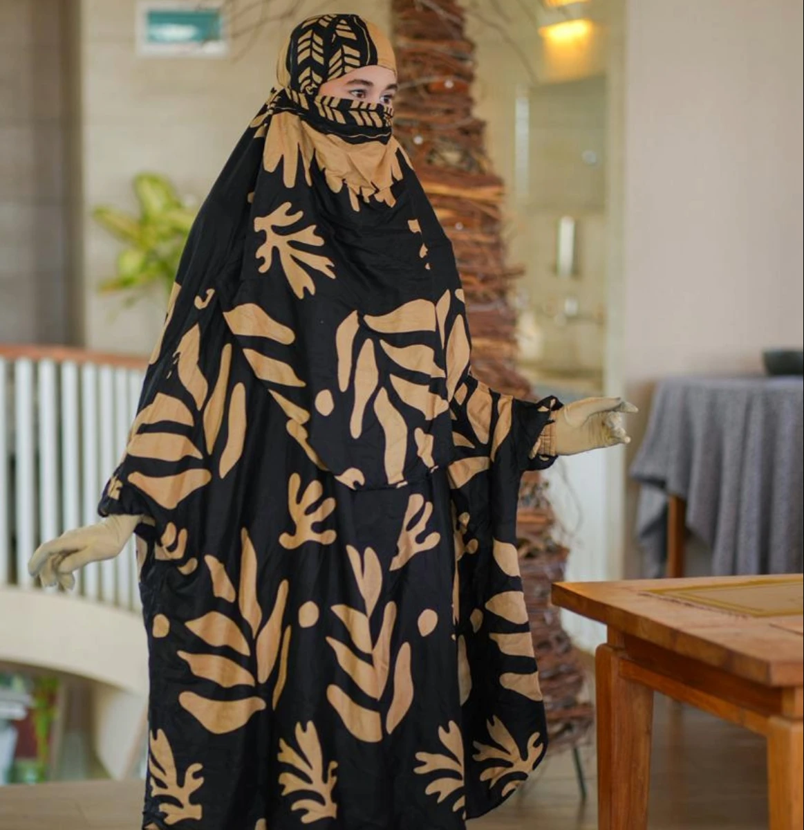 Elegant Palazzo long Khimar Set