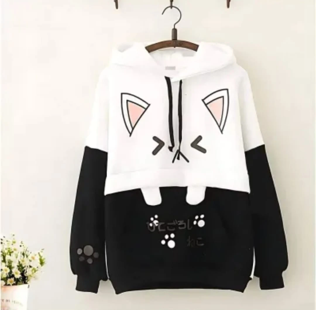 Ladies hoodie Fleece febric