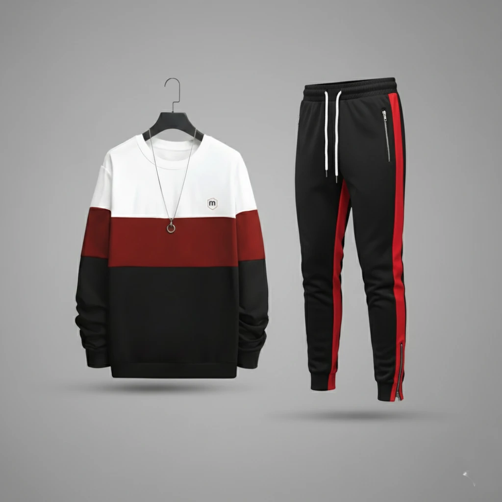 Men's Full Sleeve T-shirt & Trouser (2 Pcs)