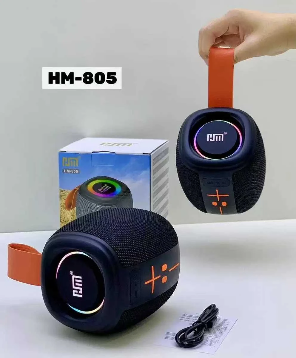 HM-805 Portable Bluetooth Speaker with RGB (Black)