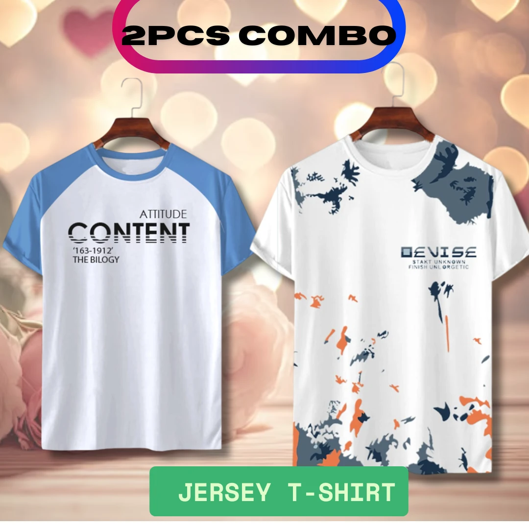 2 piece Combo Half Sleeve Mesh T-shirt For Men