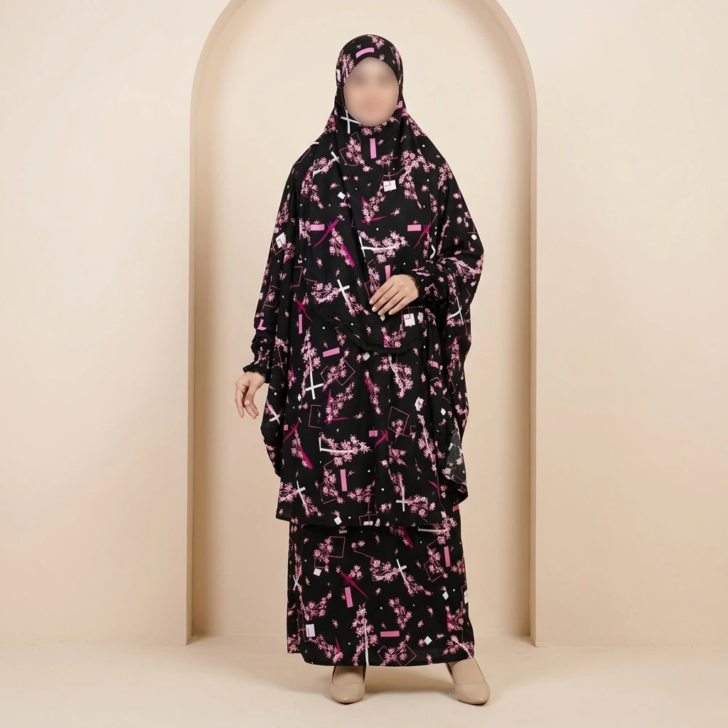 Elegant Palazzo long Khimar Set